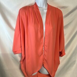 Peach pull over 3/4 sleeves S or M